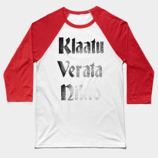 Klaatu Verata Necktie (Black) Baseball T-Shirt